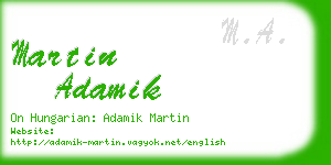 martin adamik business card
